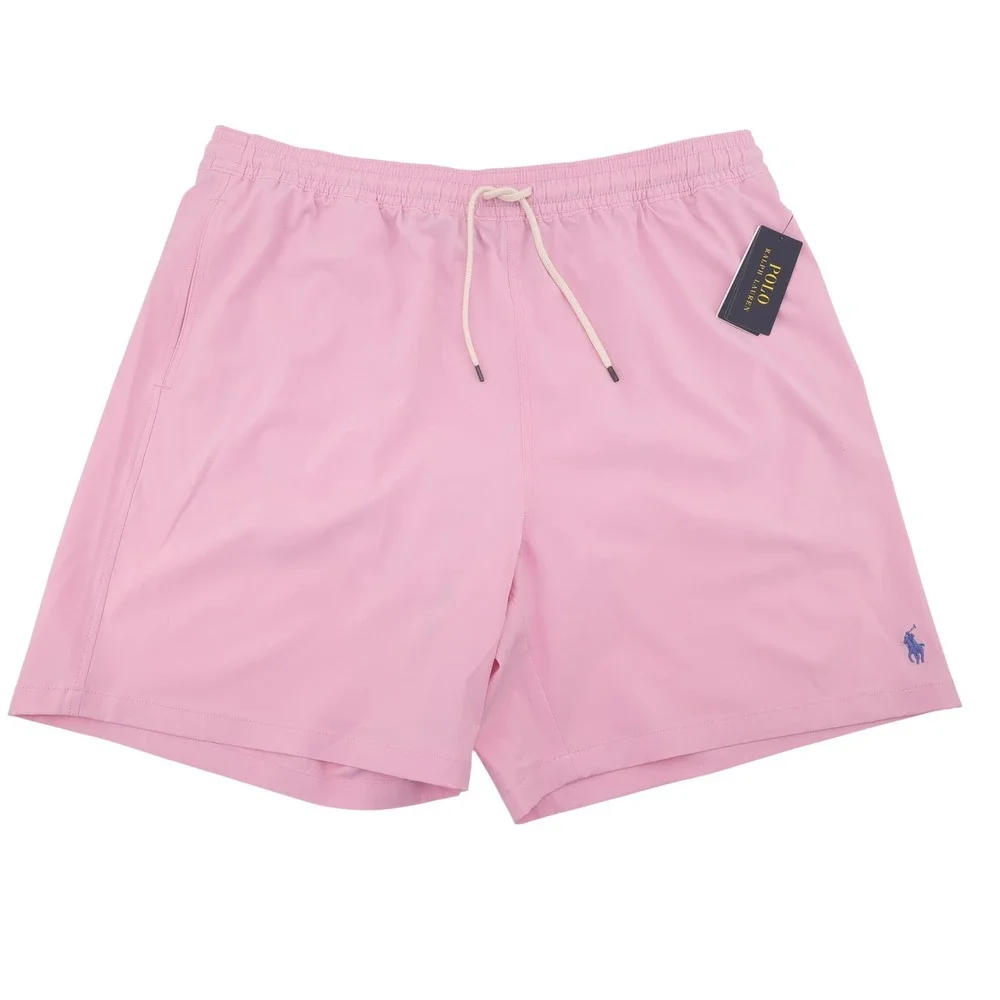 NEW Polo Ralph Lauren Traveler Swim Trunks Pink Mesh Liner Mens XLT